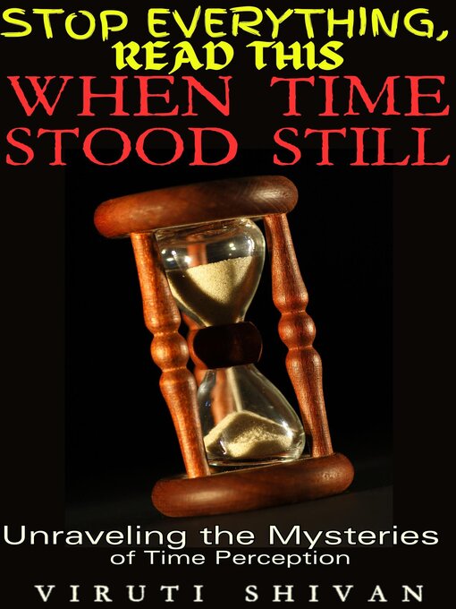 Cover image for When Time Stood Still--Unraveling the Mysteries of Time Perception